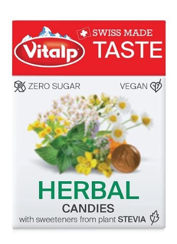 Vital Taste Herbal Hard Candies - Sugar Free & Vegan 25g