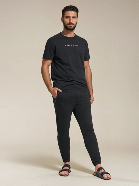 Sinsay Men's Black Cotton-Blend Jogger Pant | Sinsay In Lebanon