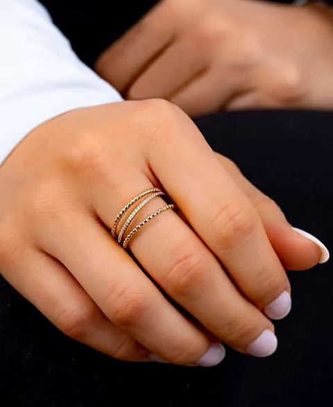 Macys Women's Gold 3 Pcs Ring | Macys In Lebanon