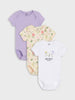 Sinsay BABY Girl's multicolor FLORAL 3 PACK bodysuit AYA