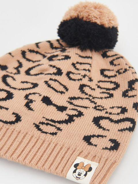 Reserved Girl's Brown & Black Beanie Pom Pom Hat | Reserved In Lebanon