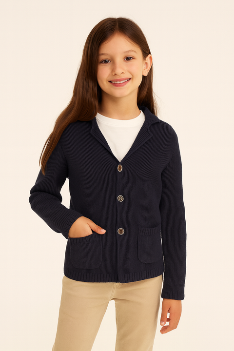 Boboli Girl's Navy Long-Sleeve Sweatshirts| Boboli in Lebanon