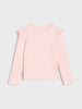 Sinsay Girls cream/light pink ribbed blouse 2-pack AYA