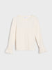 Sinsay Girls cream/light pink ribbed blouse 2-pack AYA