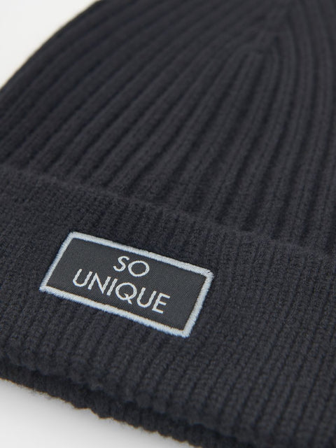 Reserved Boy's Black Patch Beanie |Reserved In Lebanon