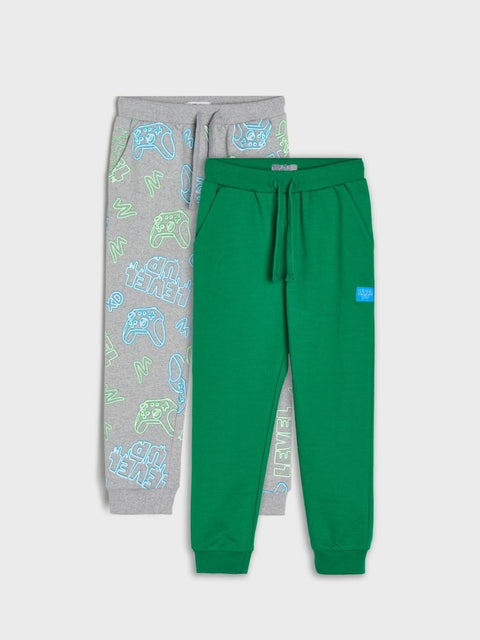 Sinsay Baby Boy's Green & Gray Pack Of 2 Sweatpants | Sinsay In Lebanon