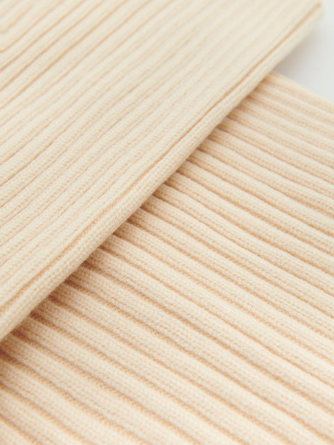 Reserved Girl's Beige Ribbed Neck Gaiter | Reserved In Lebanon