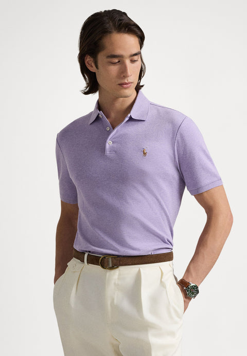 Polo Ralph Lauren Men's Purple Heather Custom Slim Fit Soft Cotton Polo T-Shirt | Polo Ralph Lauren In Lebanon