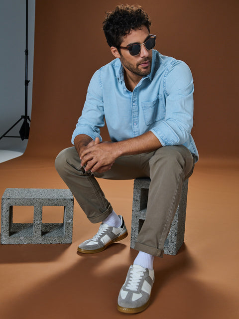 Sinsay Men's Khaki Regular Fit Trouser|Sinsay In Lebanon