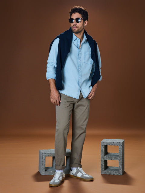 Sinsay Men's Khaki Regular Fit Trouser|Sinsay In Lebanon