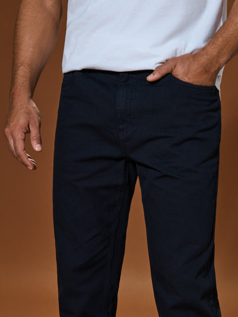 Sinsay Men's Black Regular-Fit Straight-Cut Pant | Sinsay In Lebanon