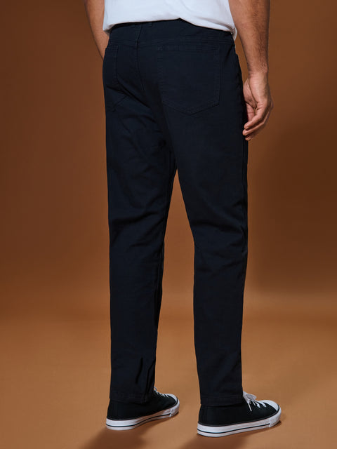Sinsay Men's Black Regular-Fit Straight-Cut Pant | Sinsay In Lebanon
