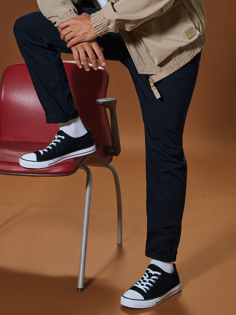 Sinsay Men's Black Regular-Fit Straight-Cut Pant | Sinsay In Lebanon