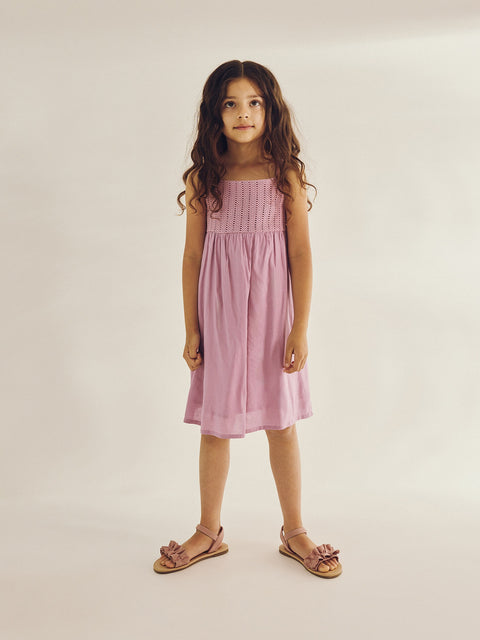 Reserved Girl's Dusty Rose Imitation Suede Sandals | Reserved In Lebanon
