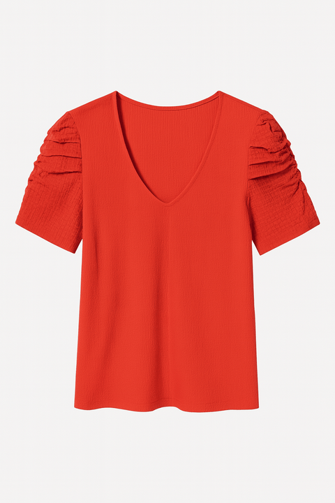 Mango Women's Red Short-Sleeve T-Shirt| Mango in Lebanon