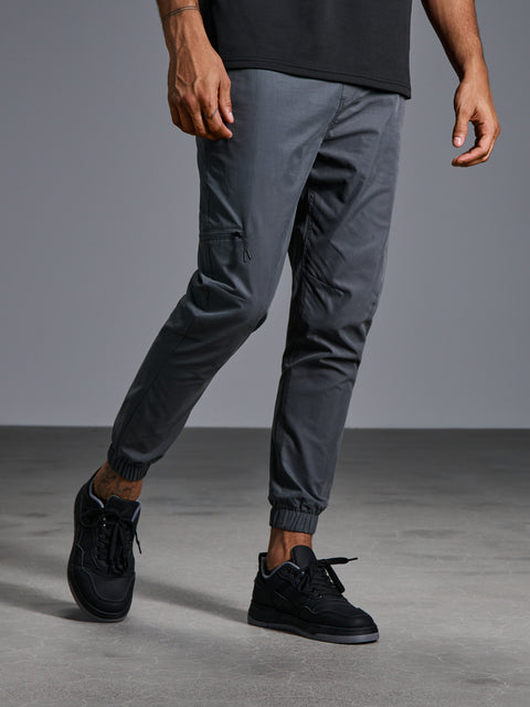 Sinsay Men's Dark Grey Long Legs Jogger Pant With Cuffs | Sinsay In Lebanon