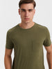 Sinsay Men's Dark Green Short Sleeve T-Shirt | Sinsay In Lebanon