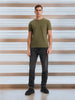 Sinsay Men's Dark Green Short Sleeve T-Shirt | Sinsay In Lebanon