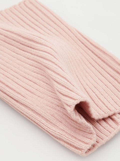 Reserved Girl's Dusty Rose Rib Knit Turtle Neck Snood |Reserved In Lebanon