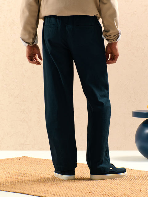 Sinsay Men's Navy Straight Fit Trousers |Sinsay In Lebanon