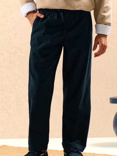 Sinsay Men's Navy Straight Fit Trousers |Sinsay In Lebanon