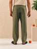 Sinsay Men's Khaki Green Straight Fit Trousers | Sinsay In Lebanon
