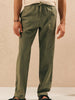 Sinsay Men's Khaki Green Straight Fit Trousers | Sinsay In Lebanon