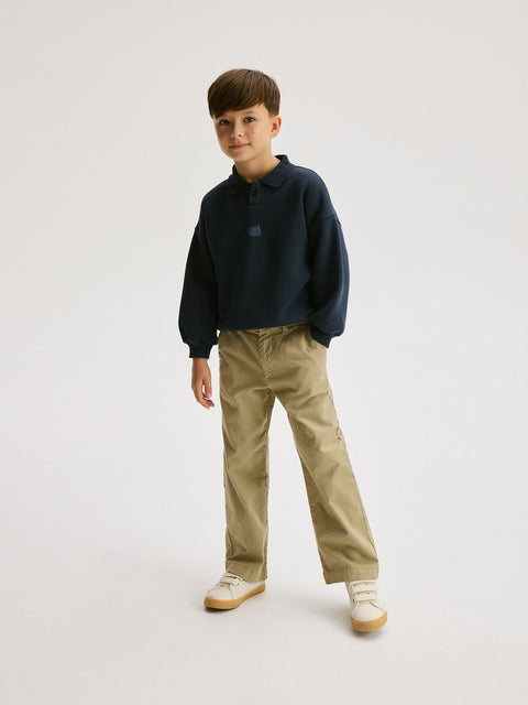 Reserved Boy's Beige Cotton Chino Pants | Reserved In Lebanon