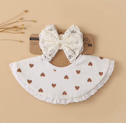 Super soft bibs headbands set for toddlers