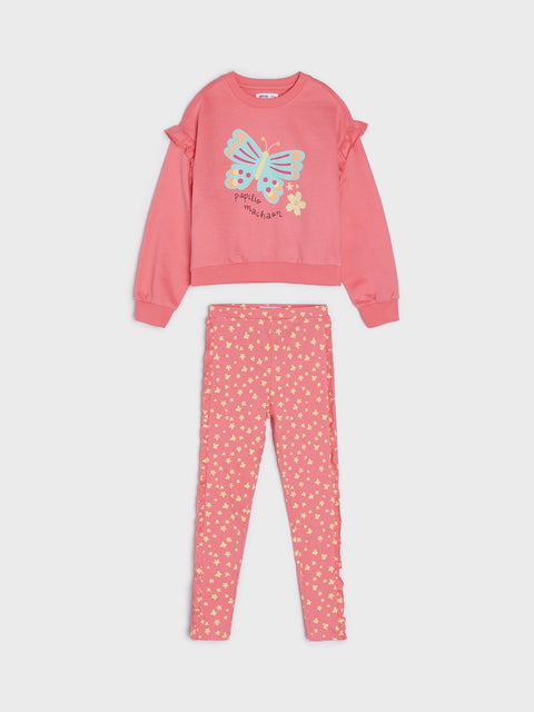 Sinsay Girl's Coral Butterfly-Painted Sets | Sinsay In Lebanon