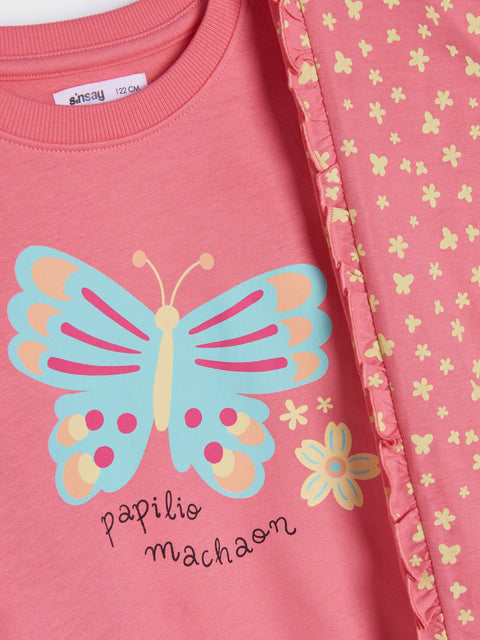 Sinsay Girl's Coral Butterfly-Painted Sets | Sinsay In Lebanon