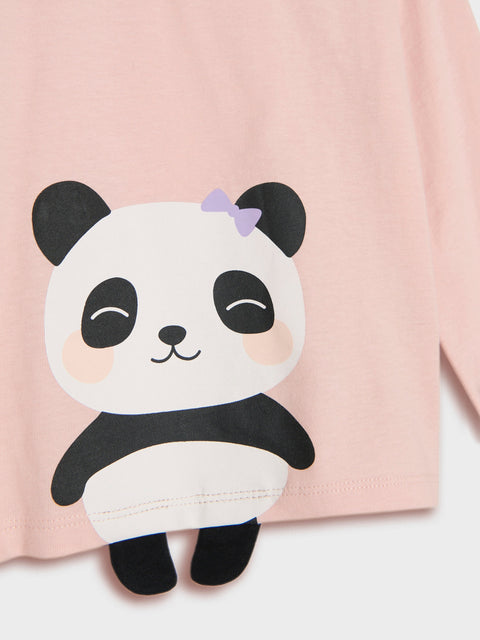 Sinsay Baby Girl's Pastel Pink Blouse With Panda Print | Sinsay In Lebanon