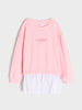 Sinsay Girls’ Pink Layered Sweatshirt | Sinsay in Lebanon
