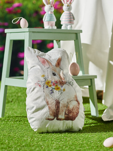 Sinsay White Rabbet Print Decorative Pillow 36 cm x 47 cm | Sinsay In Lebanon