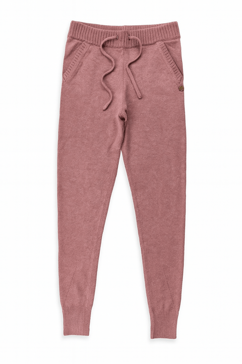 POMPdeLUX Girl's Dark Blush Melange Gro Knit Trousers |POMPdeLUX in Lebanon