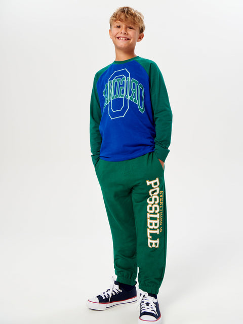 Sinsay Boy's Teal Green Jogger Sweatpants | Sinsay In Lebanon