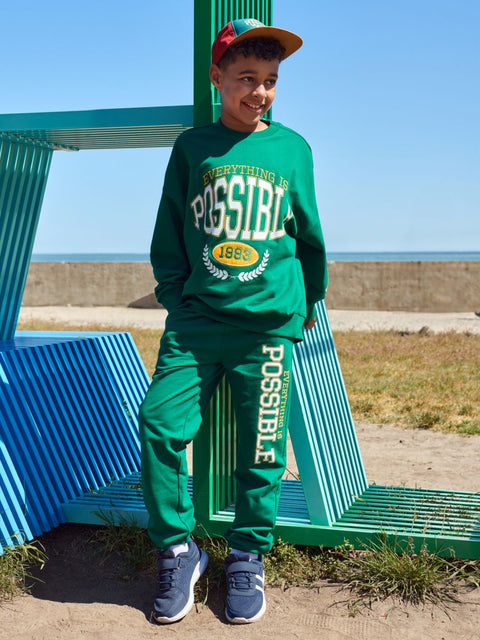 Sinsay Boy's Teal Green Jogger Sweatpants | Sinsay In Lebanon