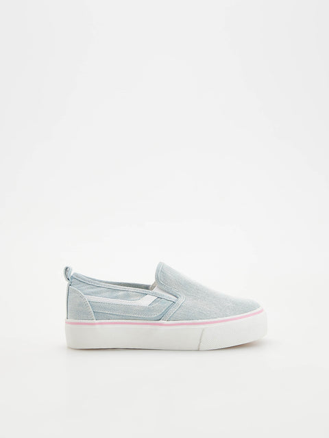 Reserved Girl's Light Blue Slip On Denim Casual Shoes | Reserved In Lebanon