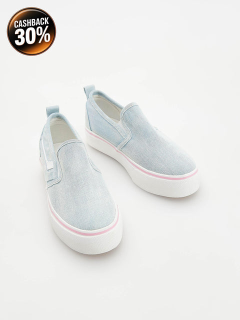 Reserved Girl's Light Blue Slip On Denim Casual Shoes | Reserved In Lebanon