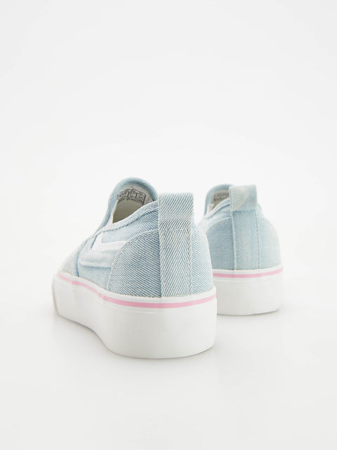 Reserved Girl's Light Blue Slip On Denim Casual Shoes | Reserved In Lebanon