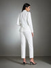 Sinsay Women's White High-Waist Straight-Leg Tailored Trousers | Sinsay in Lebanon