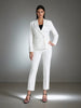 Sinsay Women's White High-Waist Straight-Leg Tailored Trousers | Sinsay in Lebanon
