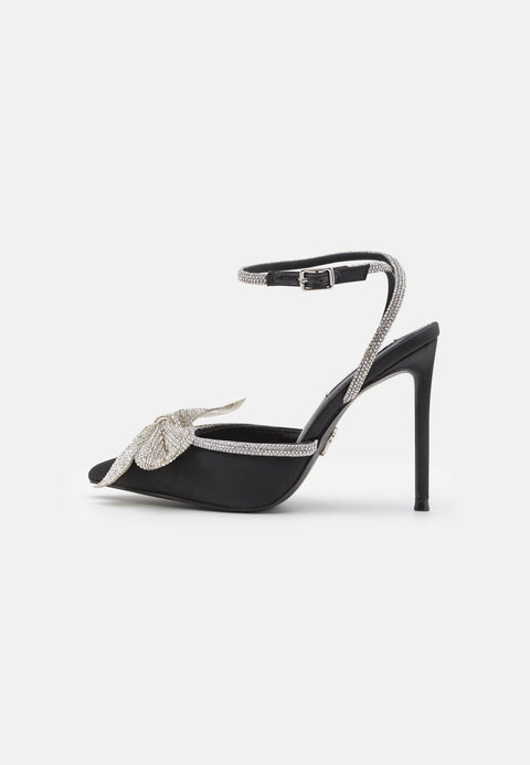 Steve Madden Women's Black Satin Vamonos Heels |Steve Madden In Lebanon