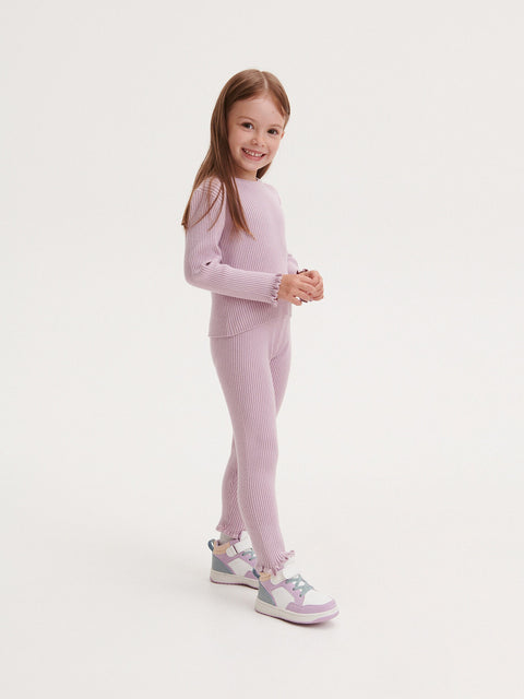Reserved Baby Girl's Lavender Viscose Trousers | Reserved In Lebanon