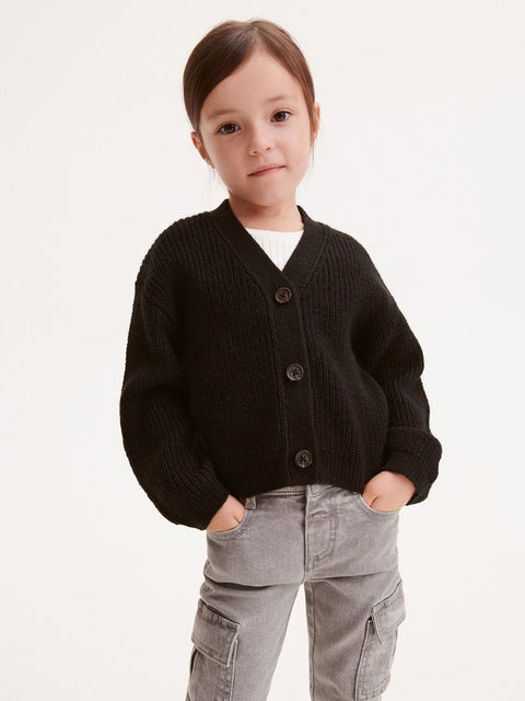 Reserved Baby Girl's Black Button Cardigan | Reserved In Lebanon