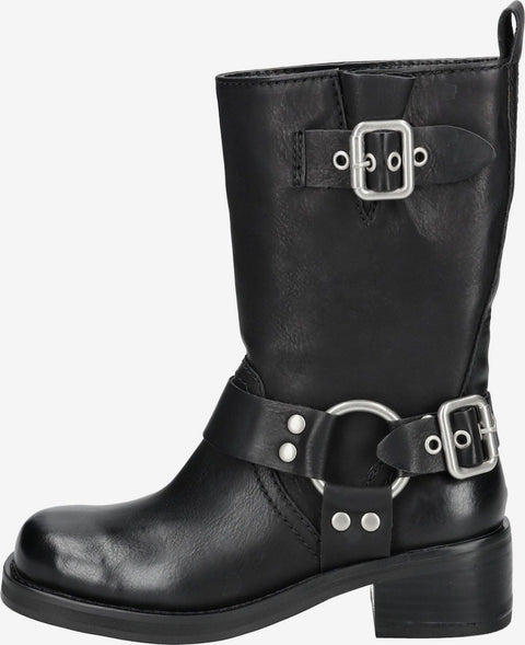 Betsey Johnson Women's Black Leather Blessing Boots | Betsey Johnson In Lebanon