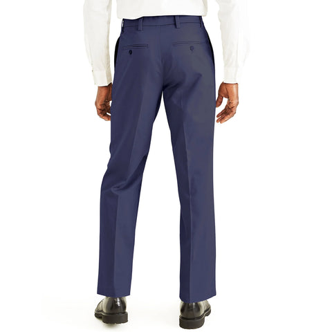 Dockers Men's Navy Pleated Classic Fit Signature Khaki Lux Cotton Stretch Pants | Dockers In Lebanon