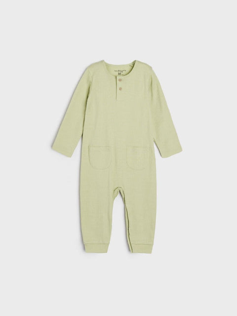 Sinsay Baby Boy's Light Green Ribbed Overall | Sinsay In Lebanon