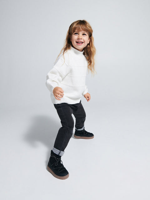 Reserved Baby Girl's Off White Straight Neck Sweater | Reserved In Lebanon