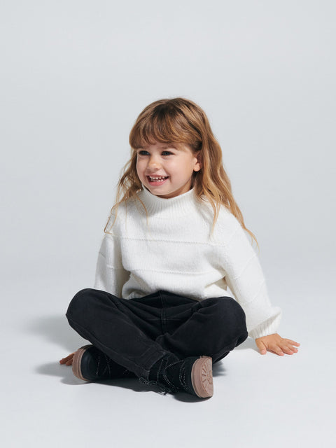 Reserved Baby Girl's Off White Straight Neck Sweater | Reserved In Lebanon